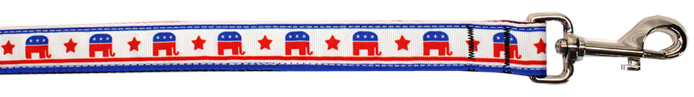 Political Nylon Republican Pet Leash 5/8in by 4ft